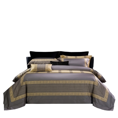 High-end European style 100 Egyptian long-staple cotton dyed jacquard four-piece cotton cotton cotton hotel bedding