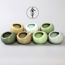Hesley Longquan celadon Chinese fashion personality home living room office windproof creative ceramic ashtray