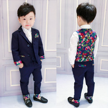 Boys and childrens suits mens three sets of flower childrens baby dresses childrens formal clothes mens babies small suits autumn