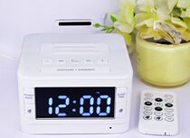  Smart wireless Bluetooth speaker USB charging seat clock bass dual speaker Computer mobile phone audio multi-function radio