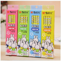 Morning light MF-3200 pencil Miffy 6 Angle Wood pencil cartoon HB pencil writing Pencil Full