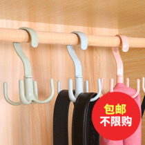8 8 Rotatable 4-claw multi-purpose hanger adhesive hook hanger tie silk scarf scarf coat rack plastic shoe rack