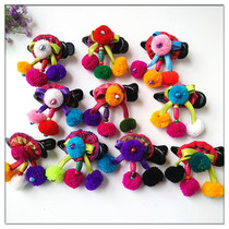 New products Southeast Asia Ethnic Wind Bohemian Maoball Color Card Issuer Clips Teenage beach Travel