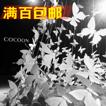 New white emulation butterfly wedding ceremony Wedding Ceremony Showcase window Background Christmas Supplies Hotel Mall Placement Decoration