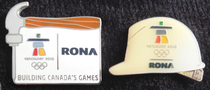 2010 Vancouver Winter Olympics Badge Olympic Venue contractor RONA badge 2