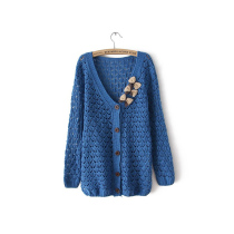 Korean maternity top bow knit sweater loose sweater cardigan sweet sweater