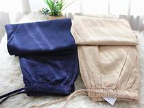 Foreign trade day single simple men solid color cotton linen long pants home pants pajama pants casual