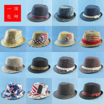 Flower 2 Childrens Hat Jazz gentleman Beach curl linen folding British straw hat