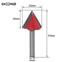 Woodworking tool 45 ° 60 ° groove V-shaped oblique sharp knife 3D slotting trimming machine engraving machine milling cutter tool