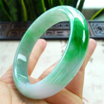 Minke Emerald 54 Small Circle Mouth Floating Yang Green Positive Dress Emerald Jade Bracelet Old Pit Myanmar Natural A stock 180517