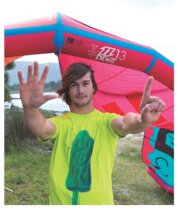 KBC Kite Surfing @North Popsicle straight cylinder cut with mens short sleeve T-shirt