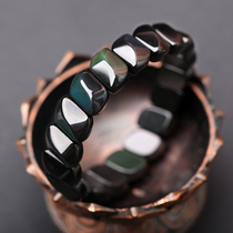 Biya obsidian bracelet Rainbow eye black Yaoshi bracelet S-shaped black crystal bracelet womens delicate jewelry