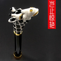 Weddicken deer head long handle umbrella Oversized double metal umbrella Vinyl sunscreen parasol Sun umbrella Creative rain umbrella