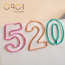 Office supplies paper clips creative paper clips color digital pins metal stationery supplies moving numbers