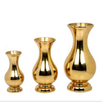 Pure copper light vase Guanyin vase Buddha Hall vase for bottle Buddha Hall ornaments