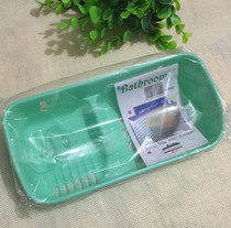 Soap box soap box with drain suction cup soap box double grid Soap Box Flat hanging wall soap box multi-purpose bathroom