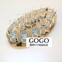 Bar KTV thickened 12-head stainless steel bullet cup holder assembly denier-shaped cup holder glass wine wine cup holder