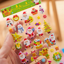 Christmas Sticker Creative Christmas Series Snowman Santa Santa decorate Bubble Sticker Solid Stickers