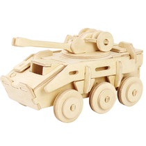 Ruozhou Technology Assembly 3D Three-dimensional puzzle toys Wooden military model building blocks Aircraft Tucker Missile car