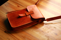 Handmade leather custom vegetable tanned leather mobile phone bag iPhone 6 pius 5 5c 5s mobile phone case small satchel