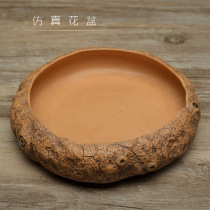 Yixing purple sand simulation flowerpot flower tea tray home desk decoration hydroponic soil culture interesting Flower Pot Pot Pot