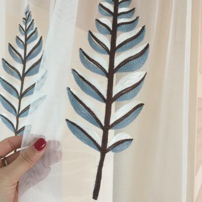 ()(send non-perforated telescopic rod) Korean embroidered door curtain bookcase cabinet decorative curtain dust curtain