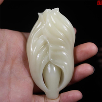 Fujian Shoushan Stone Handlebar Pieces Collection Bouquets Crystal White Hibiscus Stones to Play Pieces (100 Caiyuan) Gift Handpieces