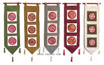 Ethnic characteristics embroidered letter bag letter plug home decoration three bags embroidered storage bag Hemp embroidered letter bag