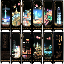 Shanghai characteristic night scenery wooden crafts small screen decoration ornaments business abroad to send foreigners gifts