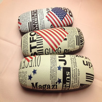Manufacturer direct iron Iron Nearsightedness Glasses Box National Flag Fashion Glasses Case Small Frescoed Glasses Case