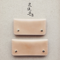 Leather chivalrous PXK-couples long clip for men and women wallets Italian vegetable tanning leather pure handmade leather design custom