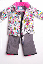 Childrens outdoor ski clothes parent-child cotton clothes clothes in Europe and the United States big brand 152 to 164 yards foreign trade export original single