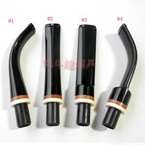 DIY shingnan wood solid wood handmade pipe parts pipe cigarette holder handle 9MM filter element bent straight handle double ring non-prefabricated