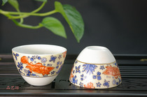 Taiwan Yilong tea with fish algae pattern single Cup Cup Cup Tea Cup