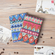 2 pieces creative retro ethnic wind cotton hemp placemat anti-slip thick insulation mat table mat photo background tablecloth