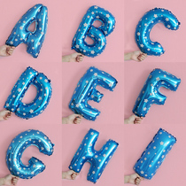 16 inch blue English letter aluminum balloon English birthday party decoration dress wedding wedding room balloon