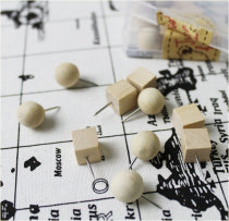 Wooden nails Cork message board special pushpin Photo wall personality 20pcs with box