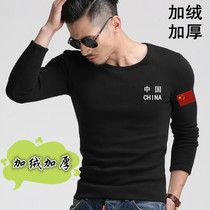 Cashmere thickened crew neck flag China short-sleeved male special forces physical training tactical T-shirt Vest T-shirt