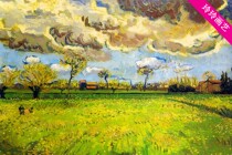 The master Van Gogh Monets masterpiece hopes to be in the wilderness of the starry sky gouache oil painting finished spot gouache