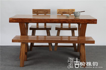 Old elm table log original ecology full solid wood table old elm furniture multifunctional simple desk tea table