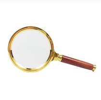 Magnifier red wood handle 8x90MM diameter reading magnifying glass reading book reading newspaper