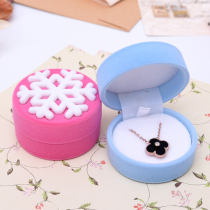 Snowflake ring box Bridal accessories Creative proposal ring Jewelry box Earrings necklace box Jewelry box