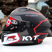 Imported KYT motorcycle double lens helmet locomotive full helmet Mens Four Seasons competitive track riding anti-fog helmet winter