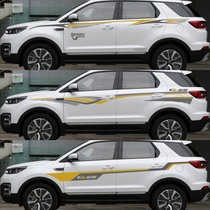 Suitable for Changan CS55 car stickler Fancy Personality Car Stickers CS75 body waist line Colorful Strips decoration CS35