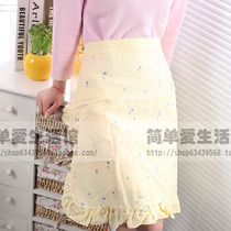 Han Edition Adult Fields Garden Shatters Kitchen Anti-Fouling and Anti-fouling Semi-cut Apron House cooking Semi-body apron Apron Hood