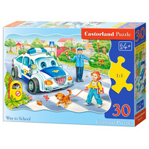 Castorland ingenuity Polish imported Children puzzle 30 pieces on the way to school 03389