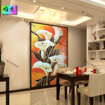 Horseshoe Lotus Crystal Tile Mosaic Jigsaw Puzzle Background Wall Sticking Cut Painting Living Room Genguan Bedroom Aisle TV Wall