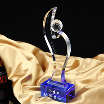 Crystal humanoid trophy beauty competition awards gifts customized corporate authorization card activities free lettering souvenirs