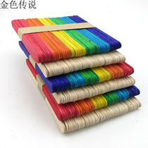  Ice cream sticks popsicle sticks wood chips small wooden strips DIY handmade hut disposable building model making materials