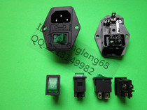 Taiwan imported JEC socket JR-101 three-in-one power outlet with green light switch 21*15MM fixed hole